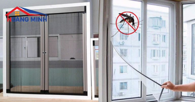 Cửa lưới chống muỗi giúp ngăn chặn sự xâm 
nhập của muỗi và côn trùng